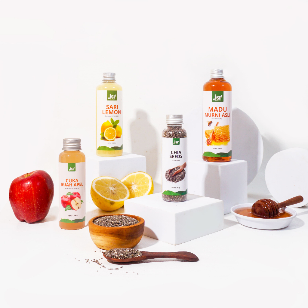 

Premium JSR Rempah Paket Hemat Bundling Diet Sari Lemon Cuka Apel Madu 250 ml dan Chia Seeds