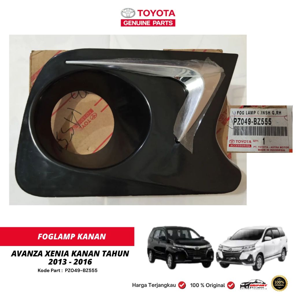 Foglamp Avanza Xenia Kanan tahun 2013 - 2016, Part No PZ049-BZ555