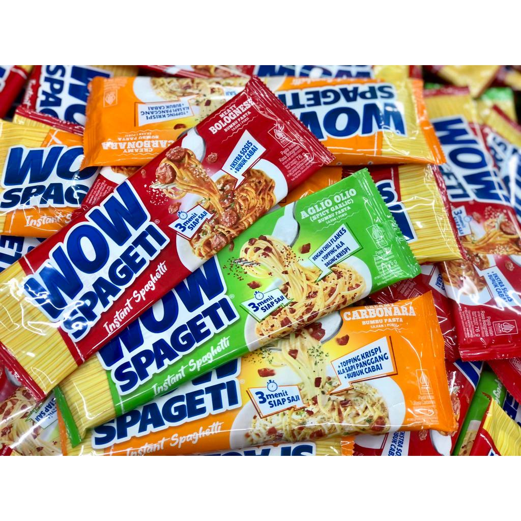 

WOW Spageti Instan – Rasa Bolognese / Carbonara / Pedas | Halal & Enak