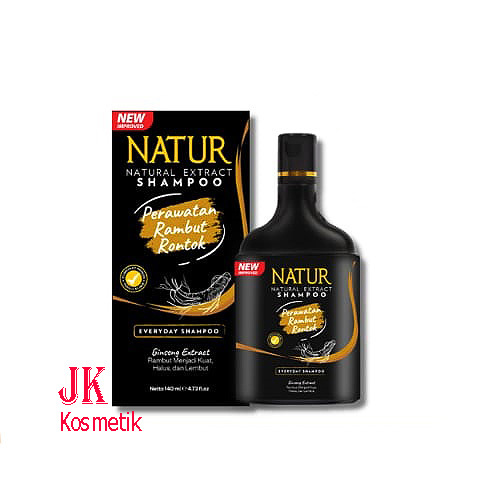NATUR Shampo Ginseng Extract untuk Rambut Rontok Ant Hairfall