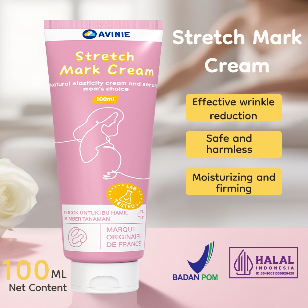 （BPOM）Avinie Stretch Mark Cream Penghilang Strechmark Salep Strechmark Paling Ampuh BU03