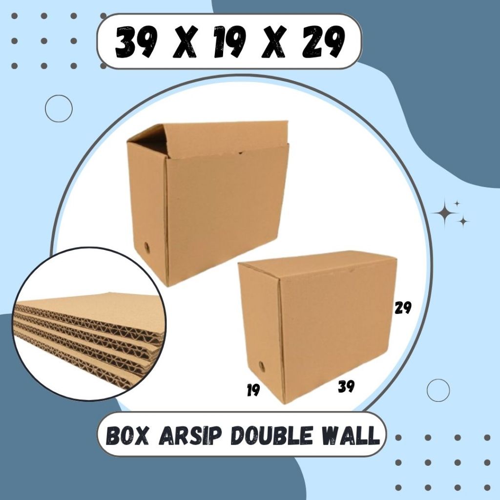 

Box Arsip Double Wall 39x19x29 Kardus Arsip Dus Packing/polos/File/filebox/arsipbox/box Dokumen