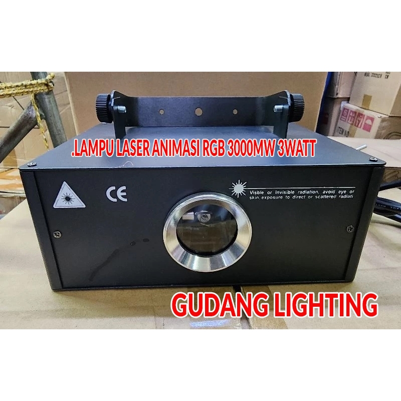 Laser show 3 watt fullcolor  Laser animasi RGB 3000mw