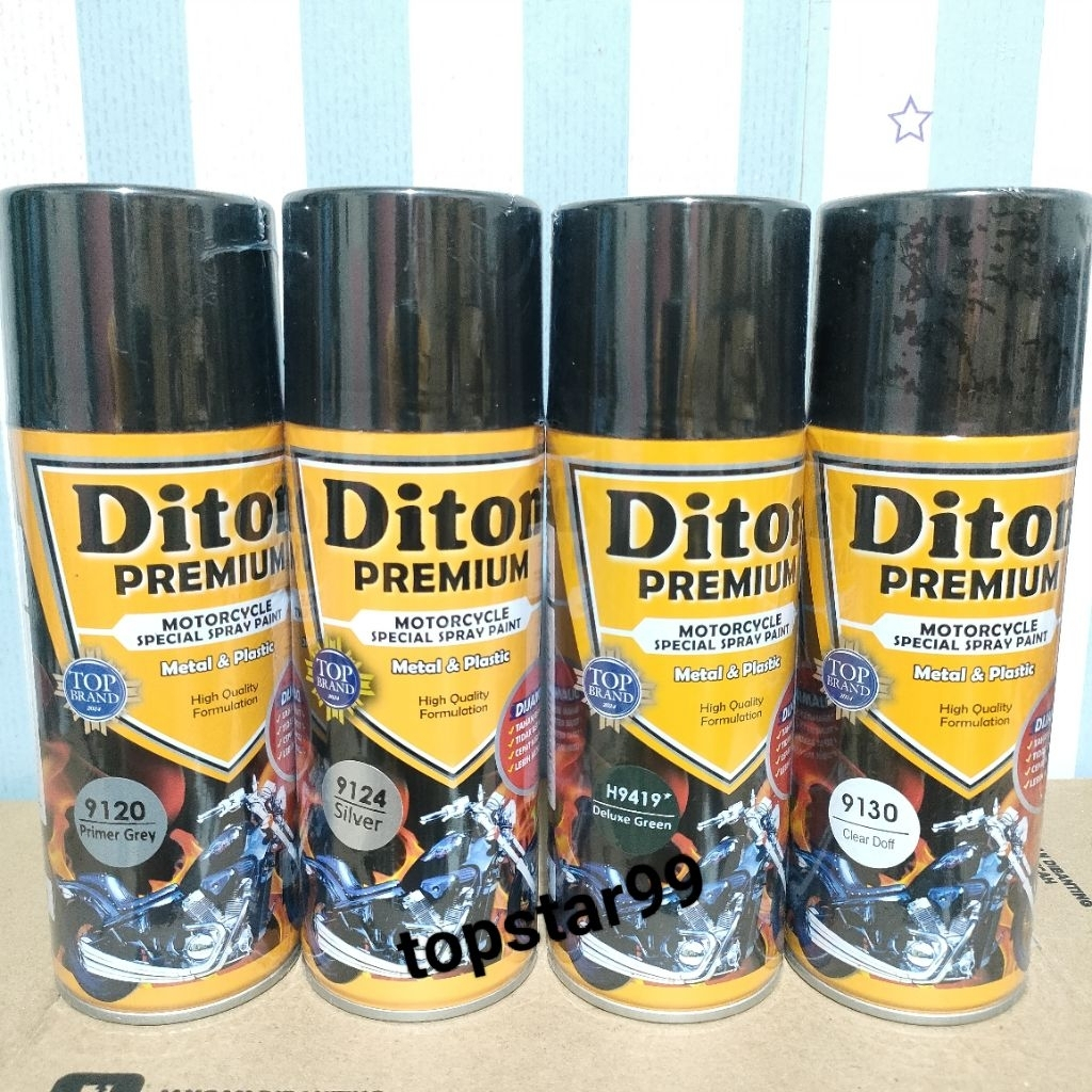 Pilok Pilox Cat Diton Premium Paket 4 kaleng Deluxe Green 9419 Hijau Dop Primer Grey 9120 Epoxy Silv