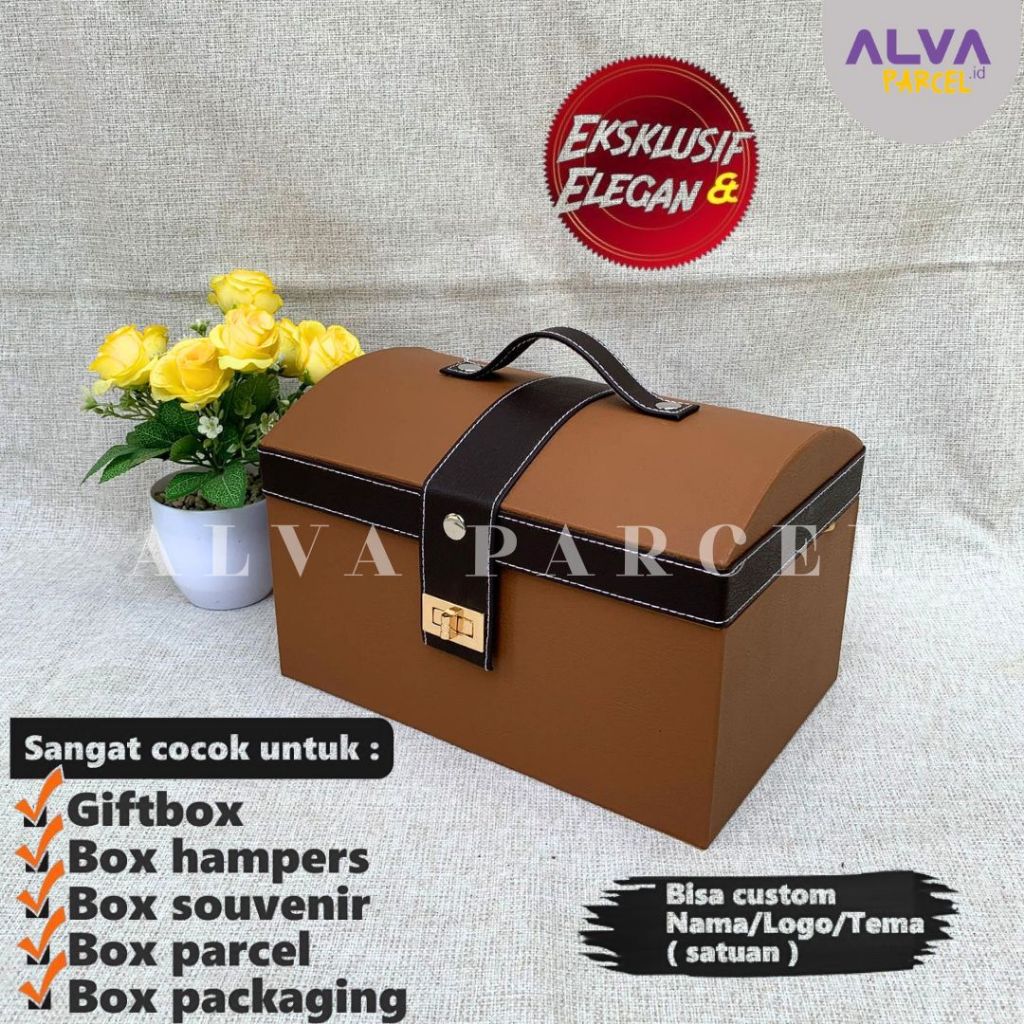 

Box Souvenir Pernikahan Model Peti Coklat | Box Packaging Custom