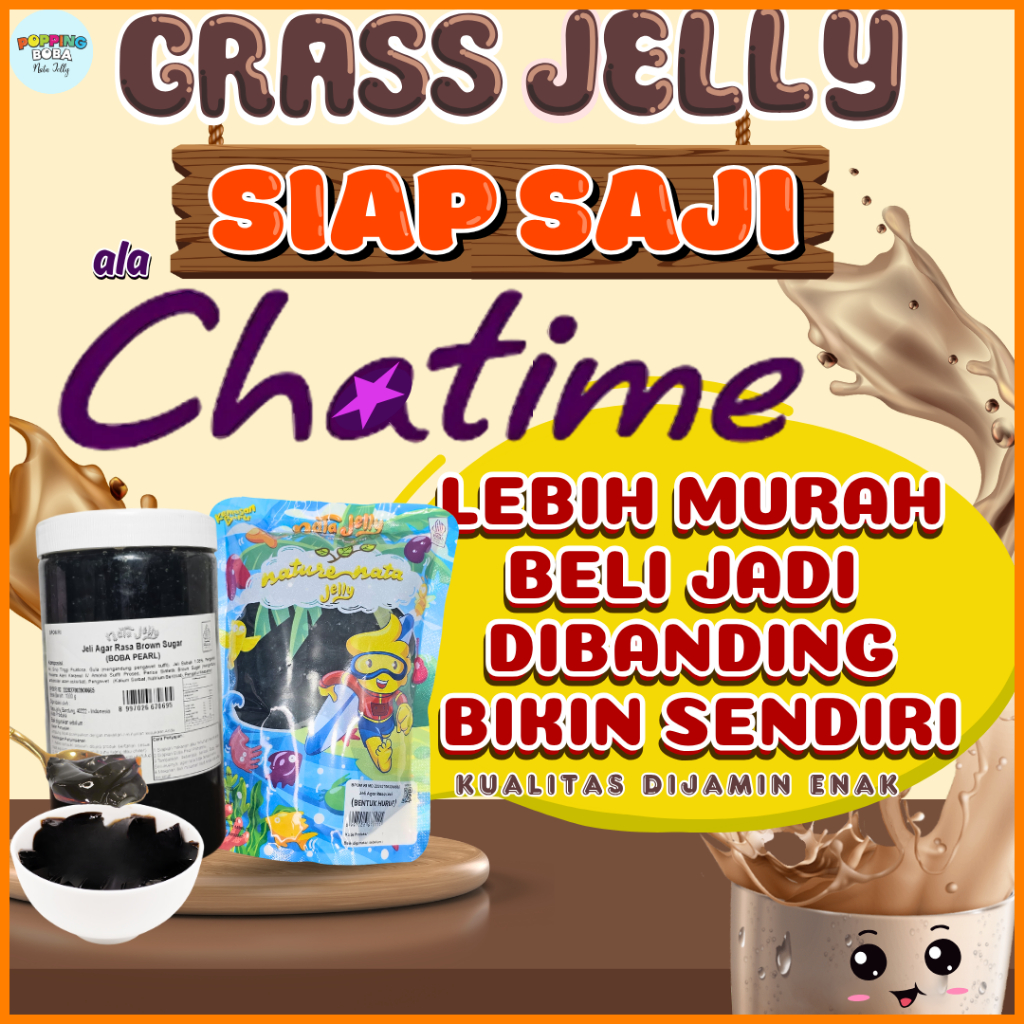 

GrassJellyCincauAlaChatimeKombinasi GULARE Sirup Gula Aren Brown Sugar Syrup - Grass Jelly Ala Chatime 1 KG | Cocok Untuk Semua Jenis Minuman