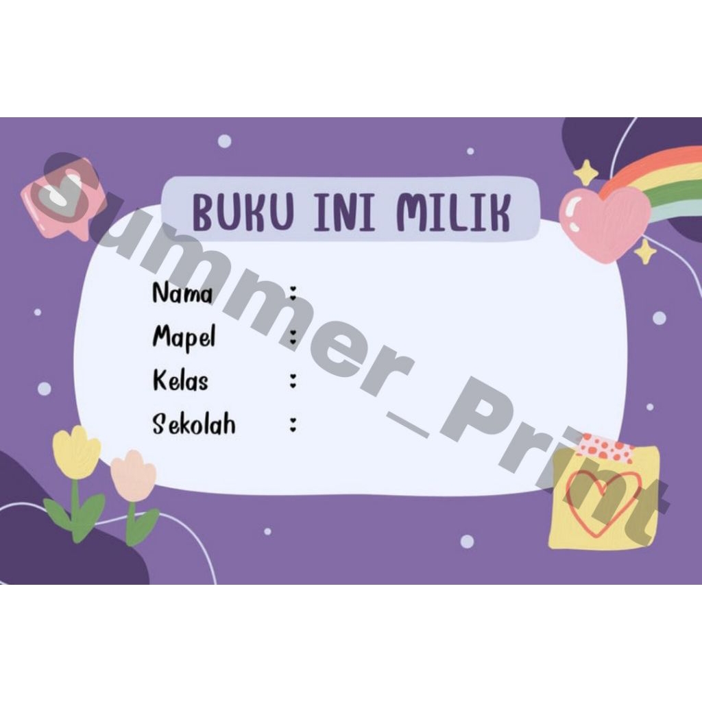 

(ISI 25 - 50 PCS) STIKER LABEL BUKU TINGGAL TEMPEL BISA DI TULIS TANGAN