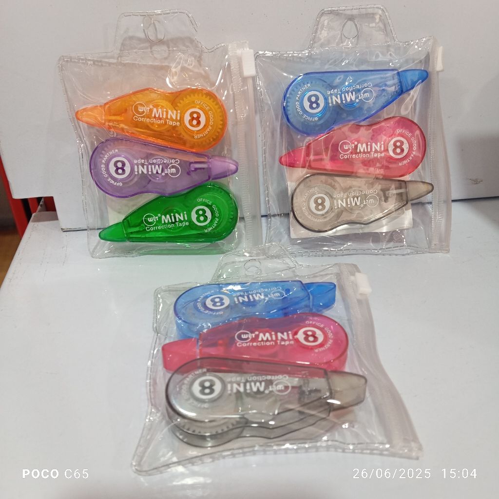 

1 Pak isi 3 Tape / Pita Penghapus JOYKO & MINI