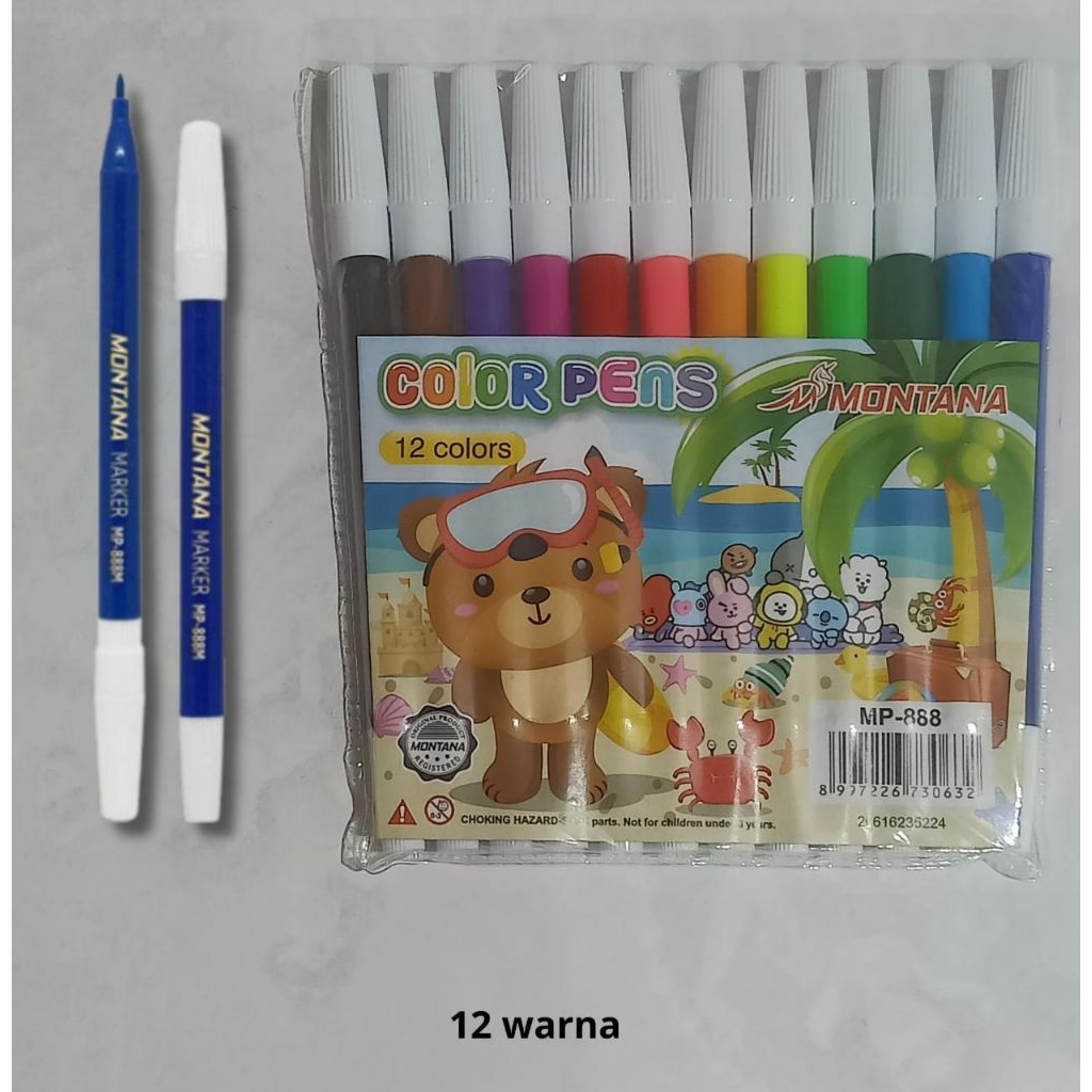

SATU SET SPIDOL MONTANA MP-888 12 WARNA
