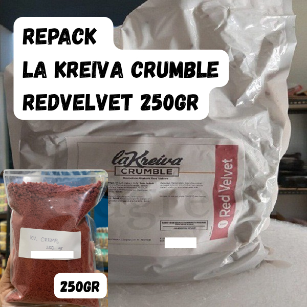 

la kreiva repack redvelvet crumb fine 250gr la kreiva red velvet crumble fine 250gr topping laKREIVA CRUMB CRUMBLE
