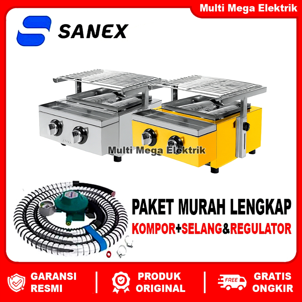 [COD] SANEX KOMPOR PANGGANG STAINLESS STEEL 2 TUNGGKU SN-KP02 / SN KP02 / SNKP02 / PANGGANG SOSIS 2 