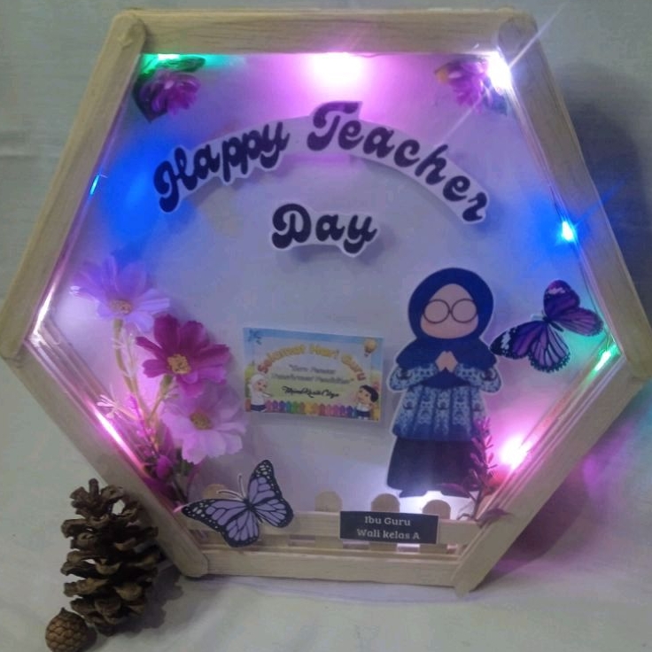 Frame Bingkai Hexagonal,Kado Birthday, Anniversary, Wedding,Wisuda