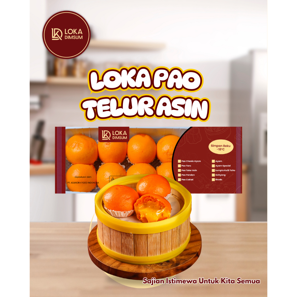 

LOKA DIMSUM - Bakpao Telur Asin 250gr