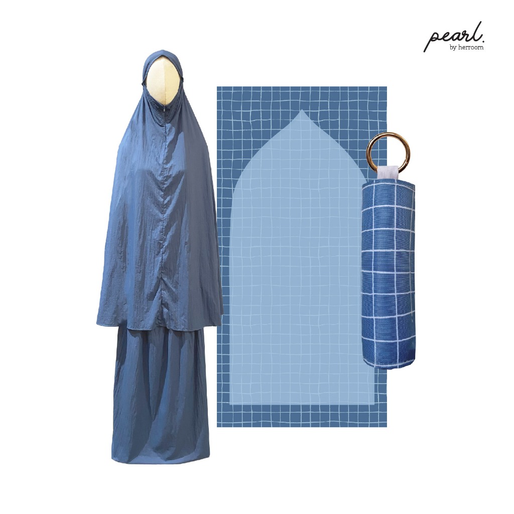 [READY] Bundling Mukena dan Sajadah Traveling Mini Parasut Premium Airflow Seri Element