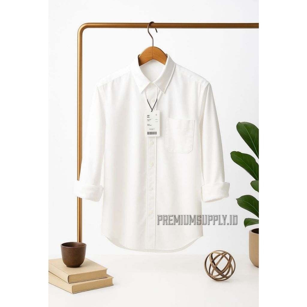 Kemeja Putih Uniqlo Kemeja Premium Kemeja Pria Lengan Panjang