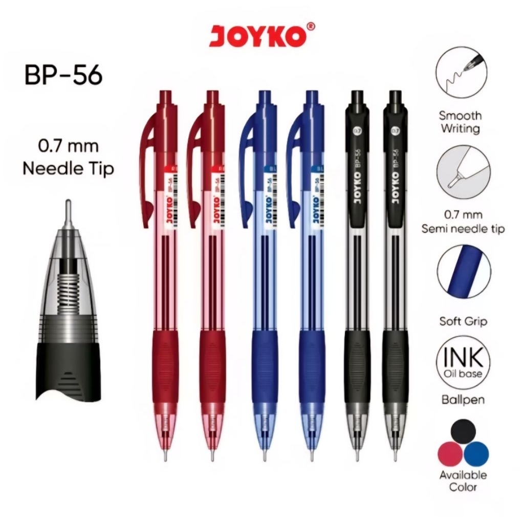 

Ballpen Pulpen Pena Joyko BP-56 0.7 mm 1 PACK isi 12 pcs