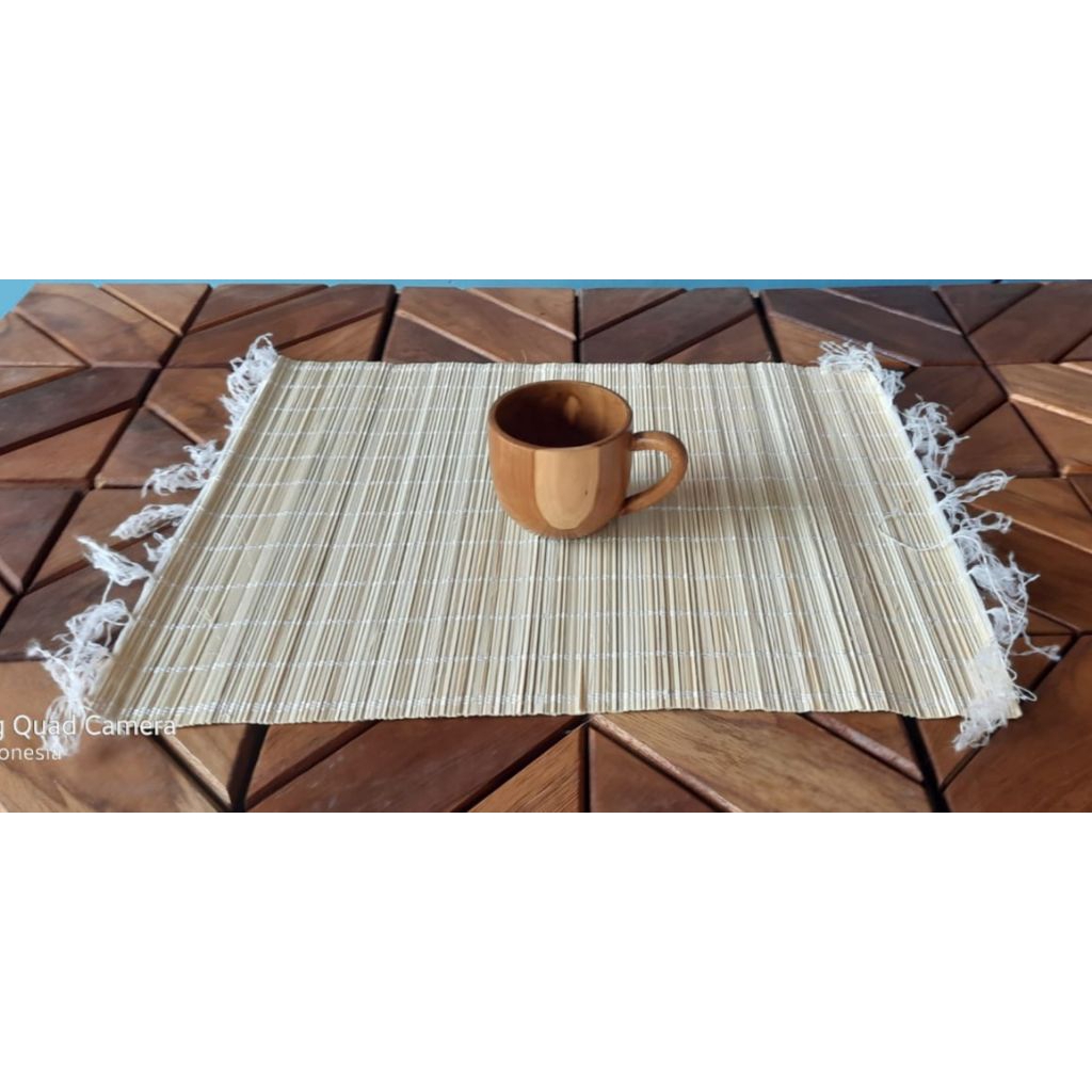 Placemat Tenun Lidi/Tatakan Piring Alas Foto/Taplak Meja Kecil Placemat/Taplak Meja Tenun Lidi/Place