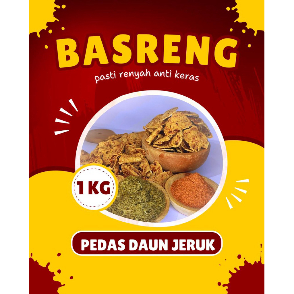 

Basreng Pipih pedas daun jeruk 1kg