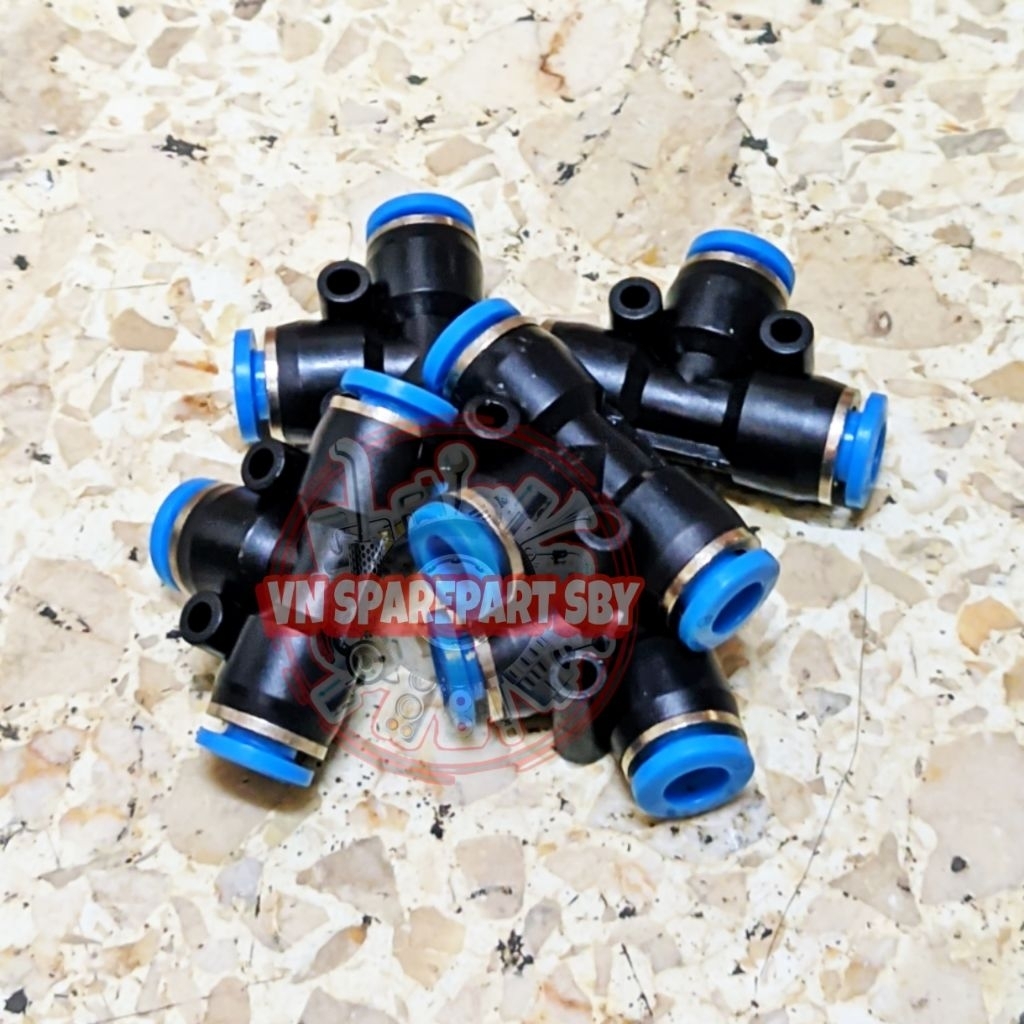 UNION FITTING/NEPEL SAMBUNGAN ANGIN 6mm MODEL " T "