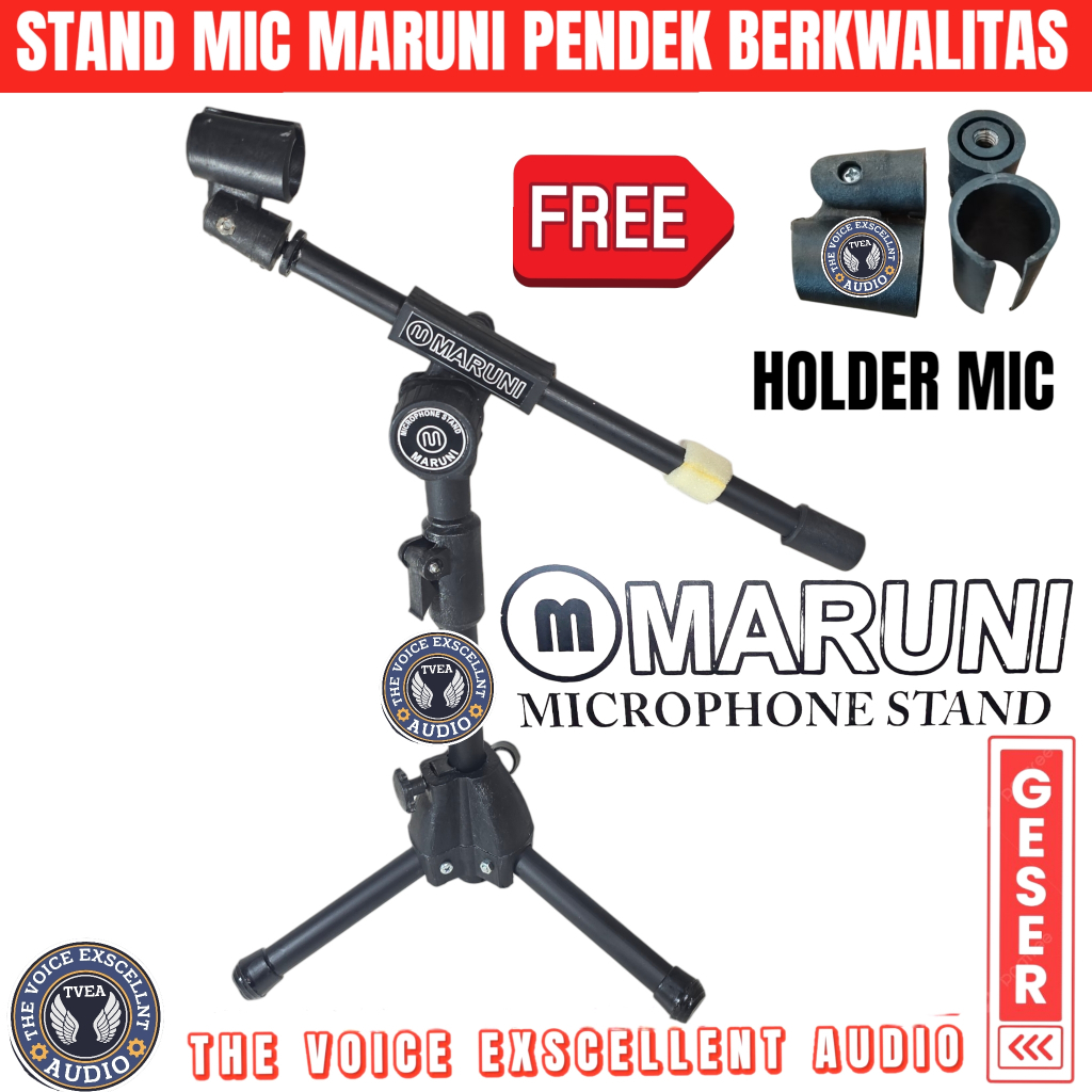 Stand Mic Maruni Pendek