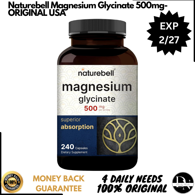 Naturebell Magnesium Glycinate 500mg 240 Capsules