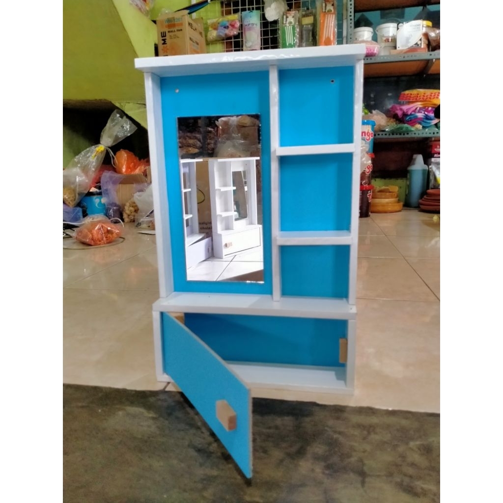 CERMIN DINDING RIAS MINIMALIS RAK KOSMETIK GANTUNG MEJA RIAS RAK RIAS GANTUNG RAK RIAS MAKE UP PALIN