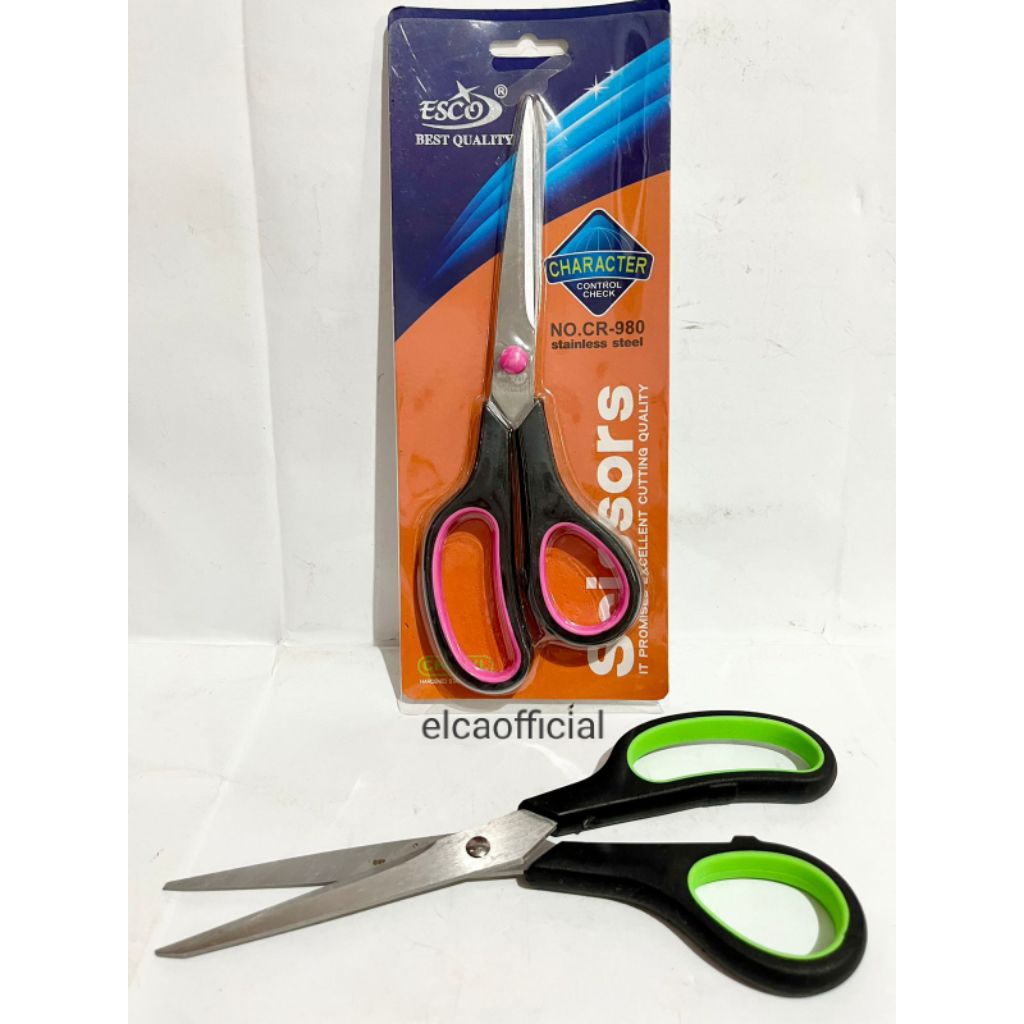 

￼Gunting esco NO CR-980 Stainless steel / Gunting serbaguna / Gunting Kain