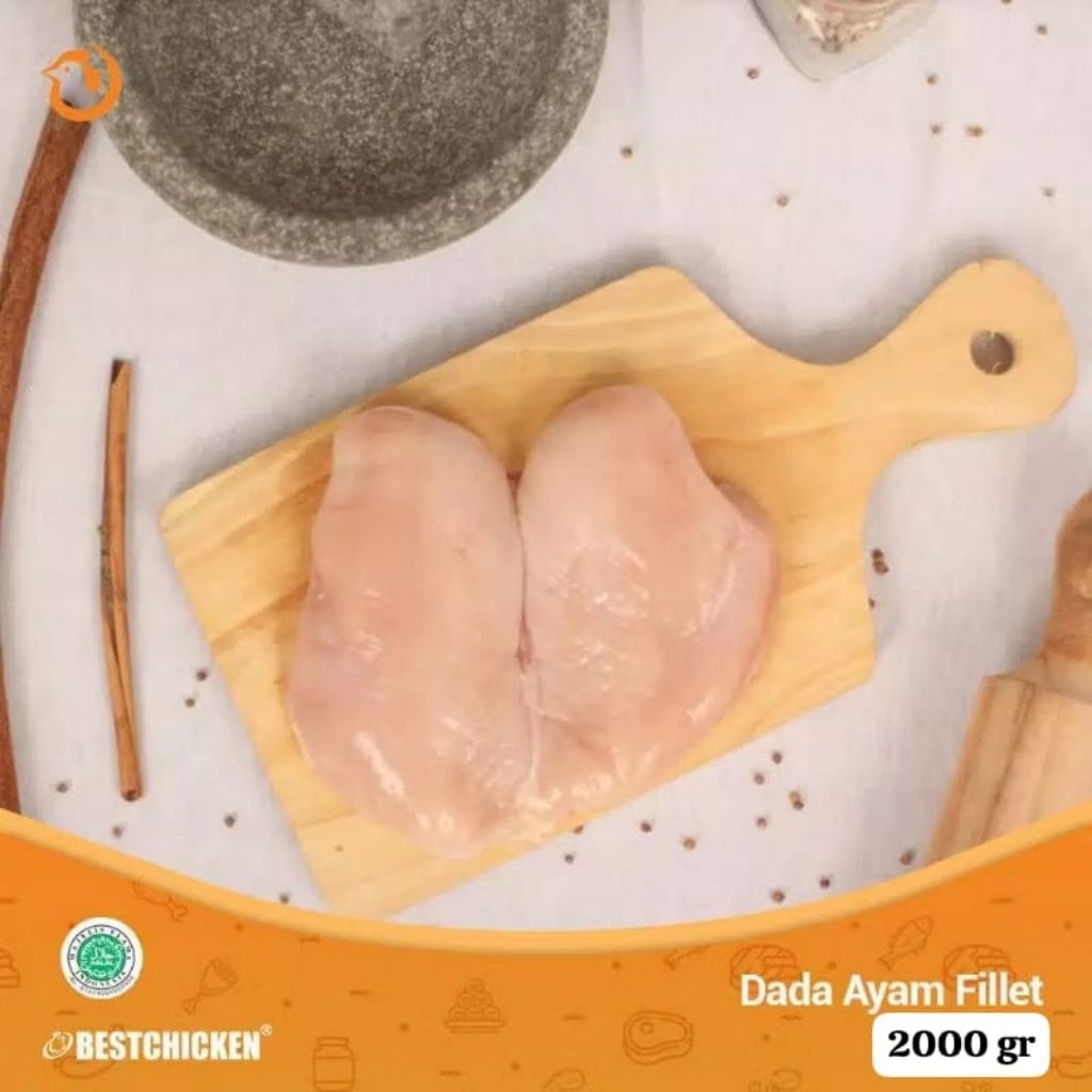 

Fillet Dada Ayam Best Chicken 2 kg - Boneless Skinless Breast
