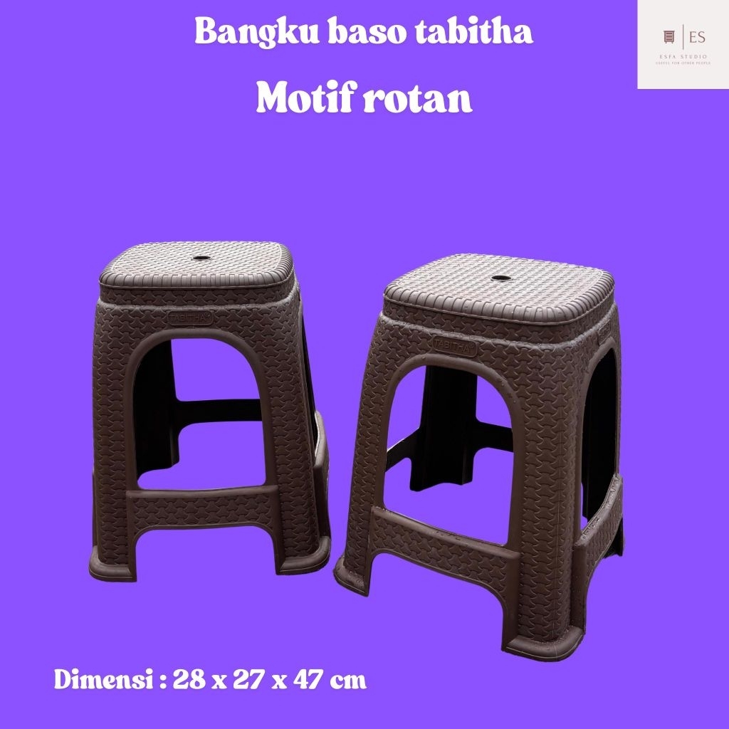 TABITHA - KURSI PLASTIK ROTAN BASO TABITHA / KURSI BASO PLASTIK ROTAN ANYAM TABITHA KURSI PLASTIK HI