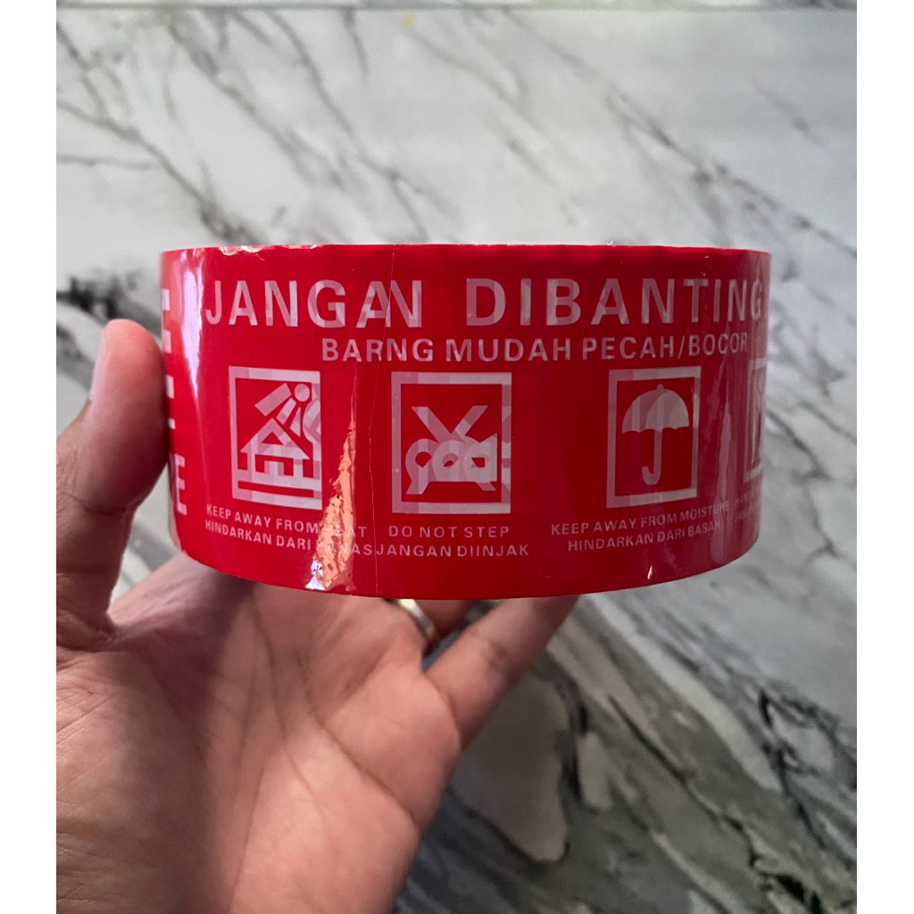 

Lakban FRAGILE MERAH JANGAN DIBANTING