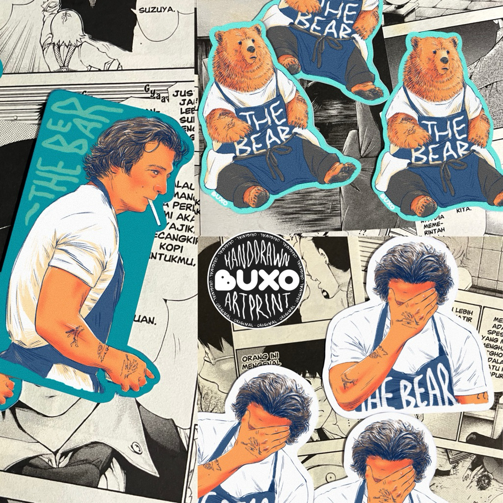 

buxo - THE BEAR vinyl sticker / sticker film movie series lucu
