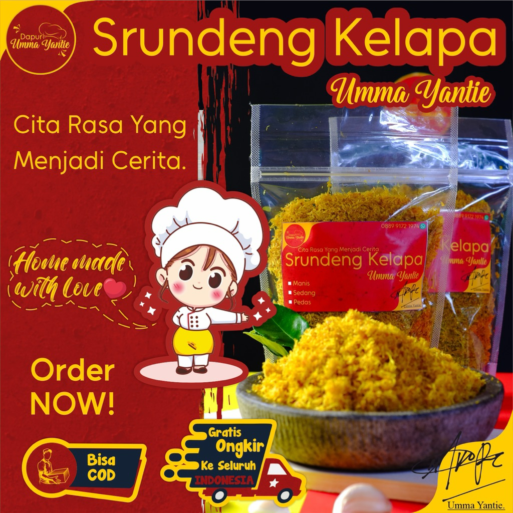 

Serundeng Kelapa Khas Jawa 150 Gram Asli Home Made Manis Gurih Lezat Halal Dapur Umma Yantie