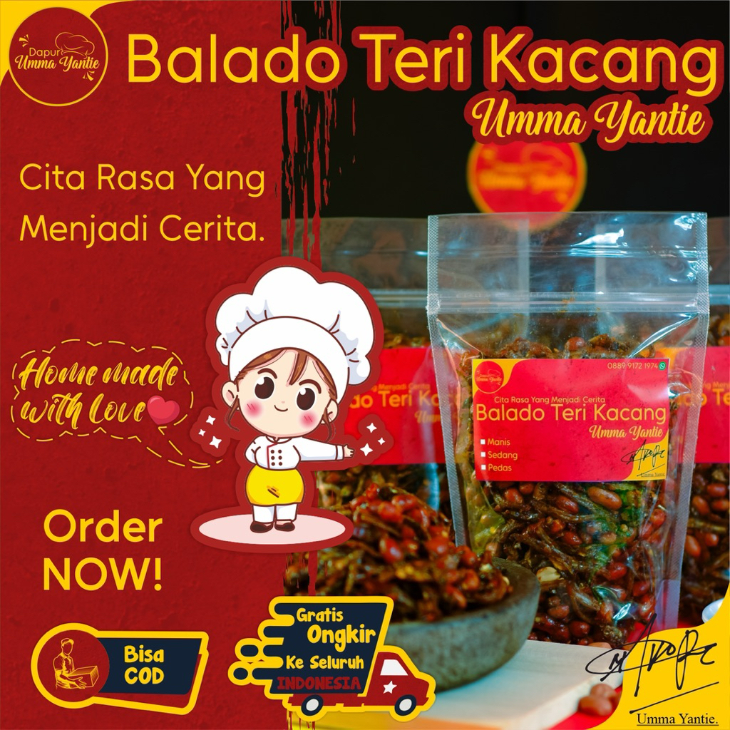 

Balado Teri Kacang 250 Gram Gurih Lezat Home Made Halal Dapur Umma Yantie