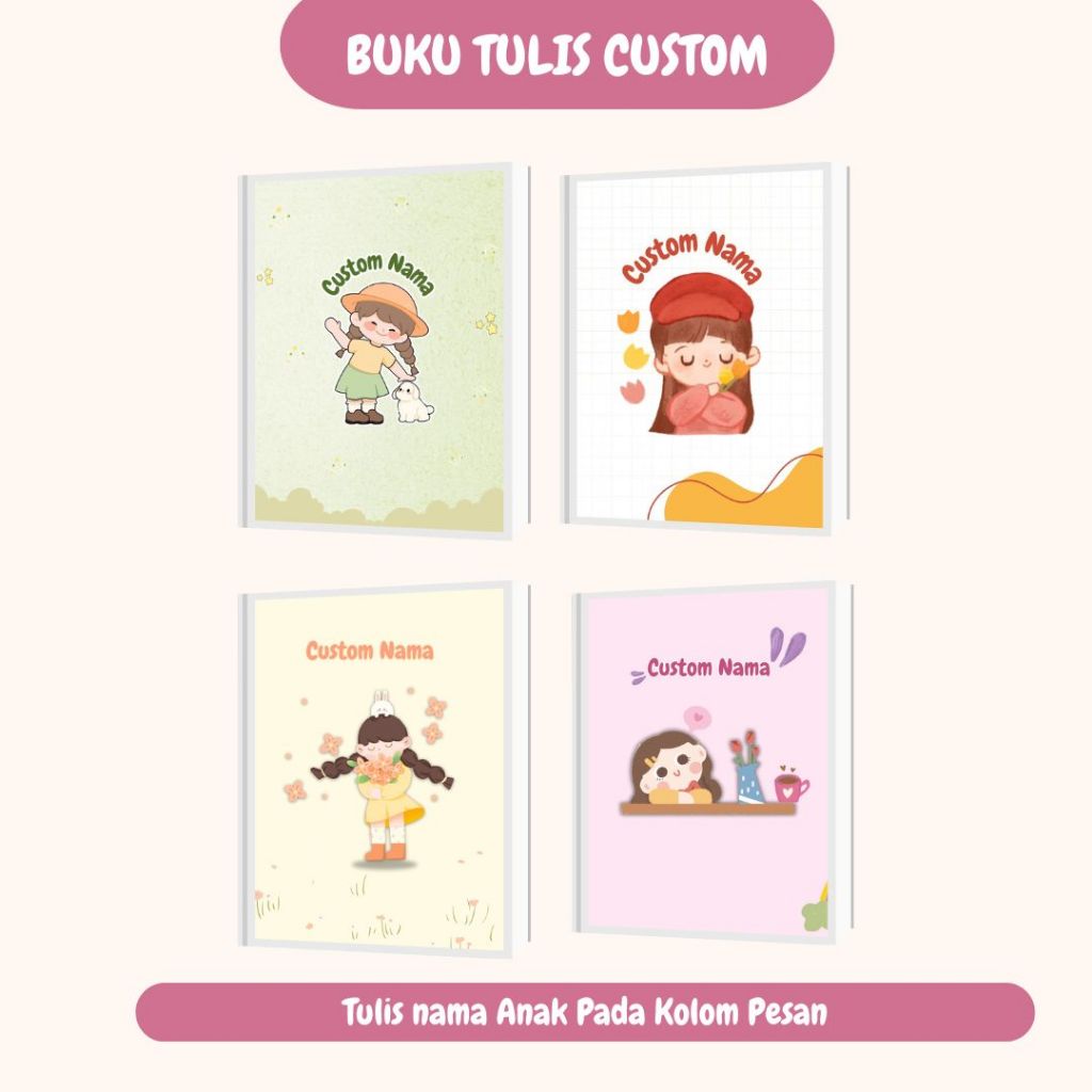 

Buku Tulis Custom | Buku Tulis | Buku tulis sekolah | Buku tulis custom nama| Buku tulis girl