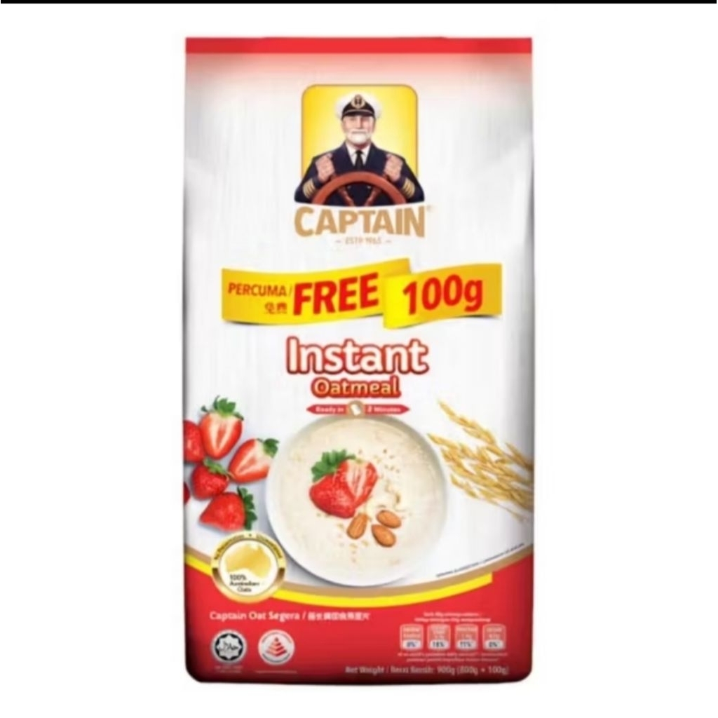 

Instant Oatmeal Captain 800 gram free 100 gram
