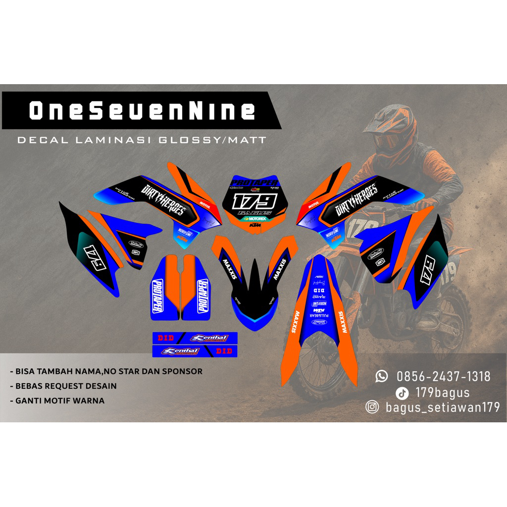 sticker decal ktm 85 yz klx husqvarna fantic kx gasgas motocross