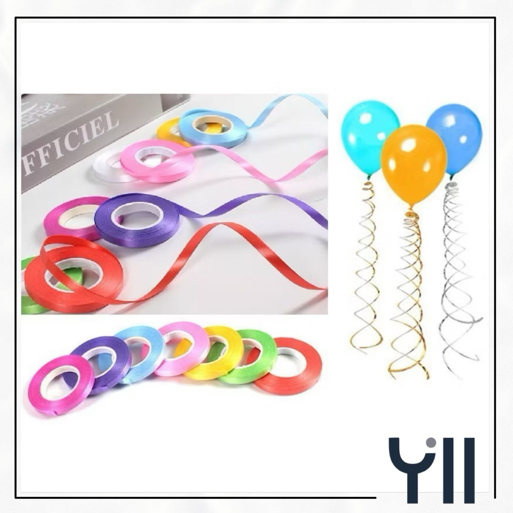 

YII - Pita Balon 10 Meter Pita Ribbon Pita Dekorasi / Curly Ribbon / Pita Serut / Tali Balon