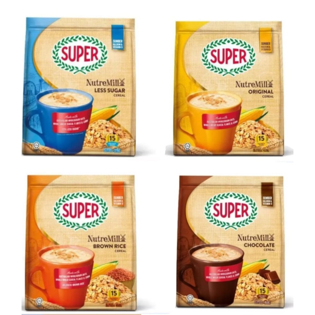 

Super NutreMill Cereal Original Super Instant Cereal Original Cereal | Less Sugar Cereal | Brown Rice Cereal | Chocolate Cereal