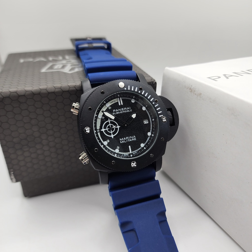 READYYY STOK  Jam Tangan Pria Chrono Detik Aktif Rubber Strap RADIOMIR GMT