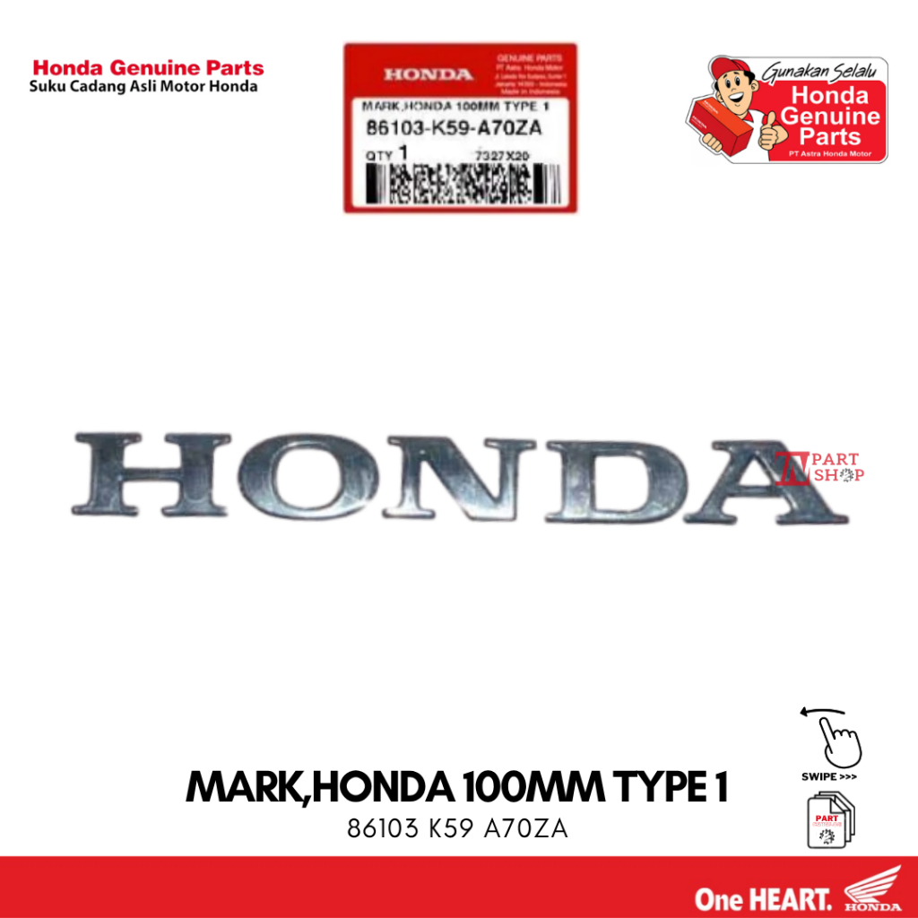 Emblem Honda 100 mm / 86103-K59-A70ZA