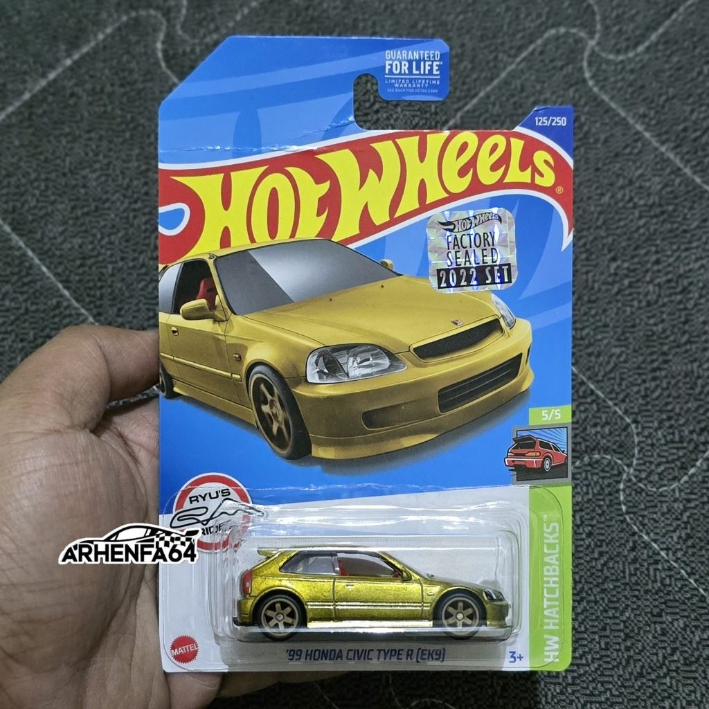 Hotwheels STH 99 Honda Civic Type R (EK9) Gold FS 2022 Super Treasure Hunt