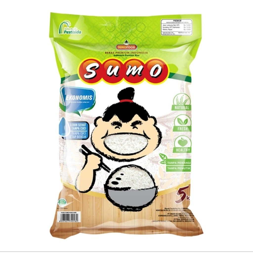 

Sumo Hijau Beras Pulen Pas Premium Rice 5 Kg