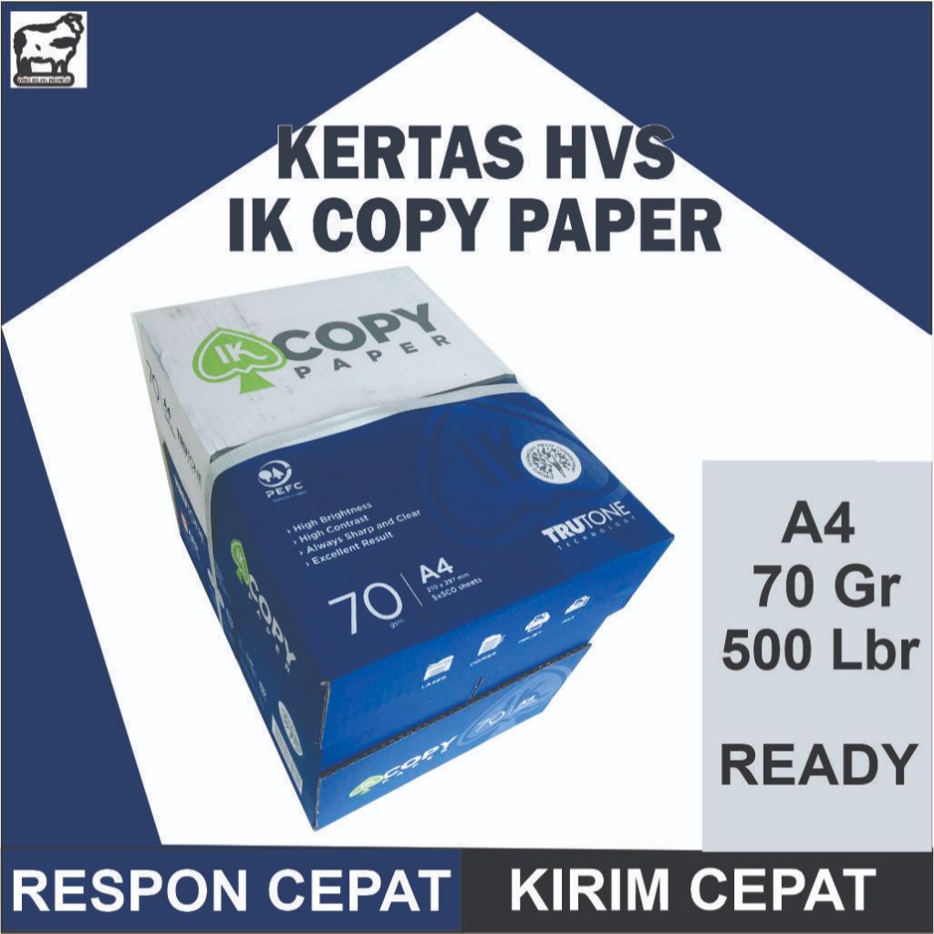 

Kertas HVS A4 70 gr, Ik copy paper 1 Box, Kertas A4 Print, Fotocopy Dipakai sekolah, kantor, kampus