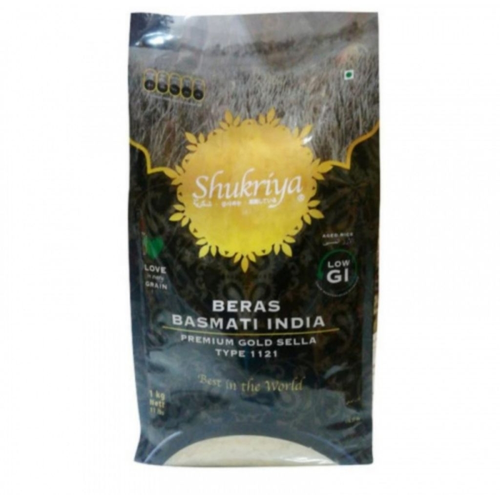 

Shukriya Premium Gold Sela Beras Basmati India 1 Kg