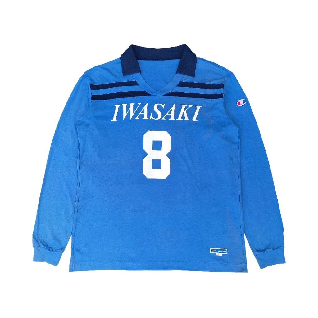 VINTAGE CHAMPION IWASAKI REVERSE WEAVE RUGBY SHIRT SECOND