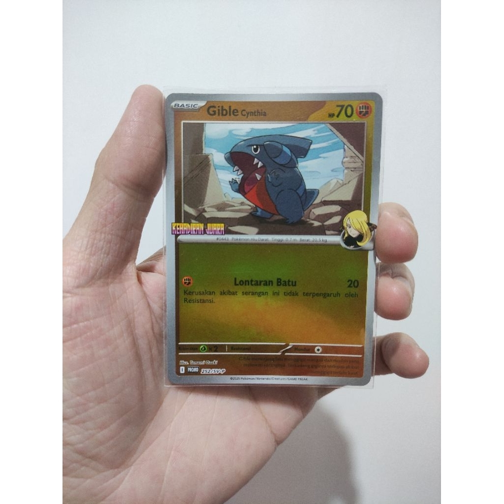 Kartu Pokemon TCG Indonesia Promo kehadiran juara (gible cyntia)