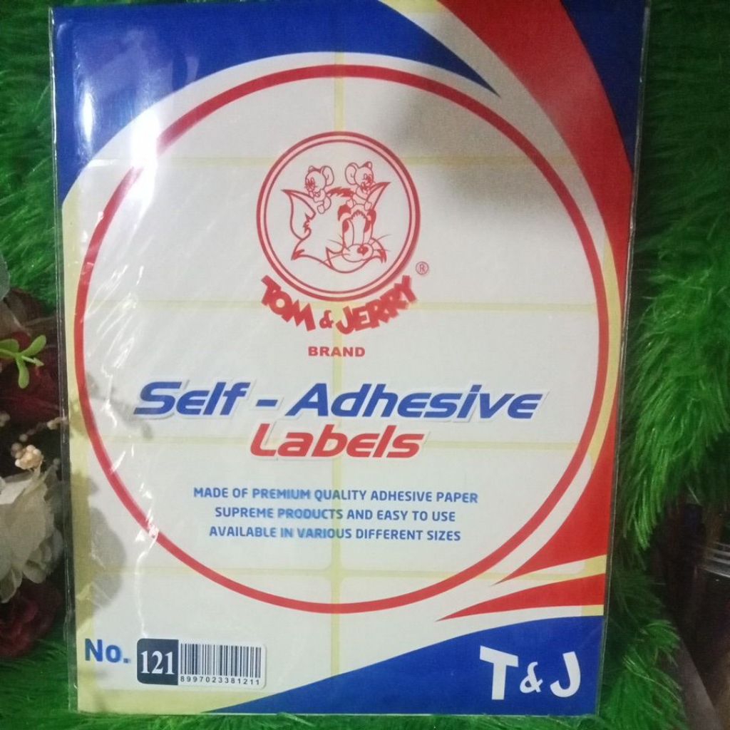 

stiker label hvs tom and Jerry 121 per pack 10 lembar