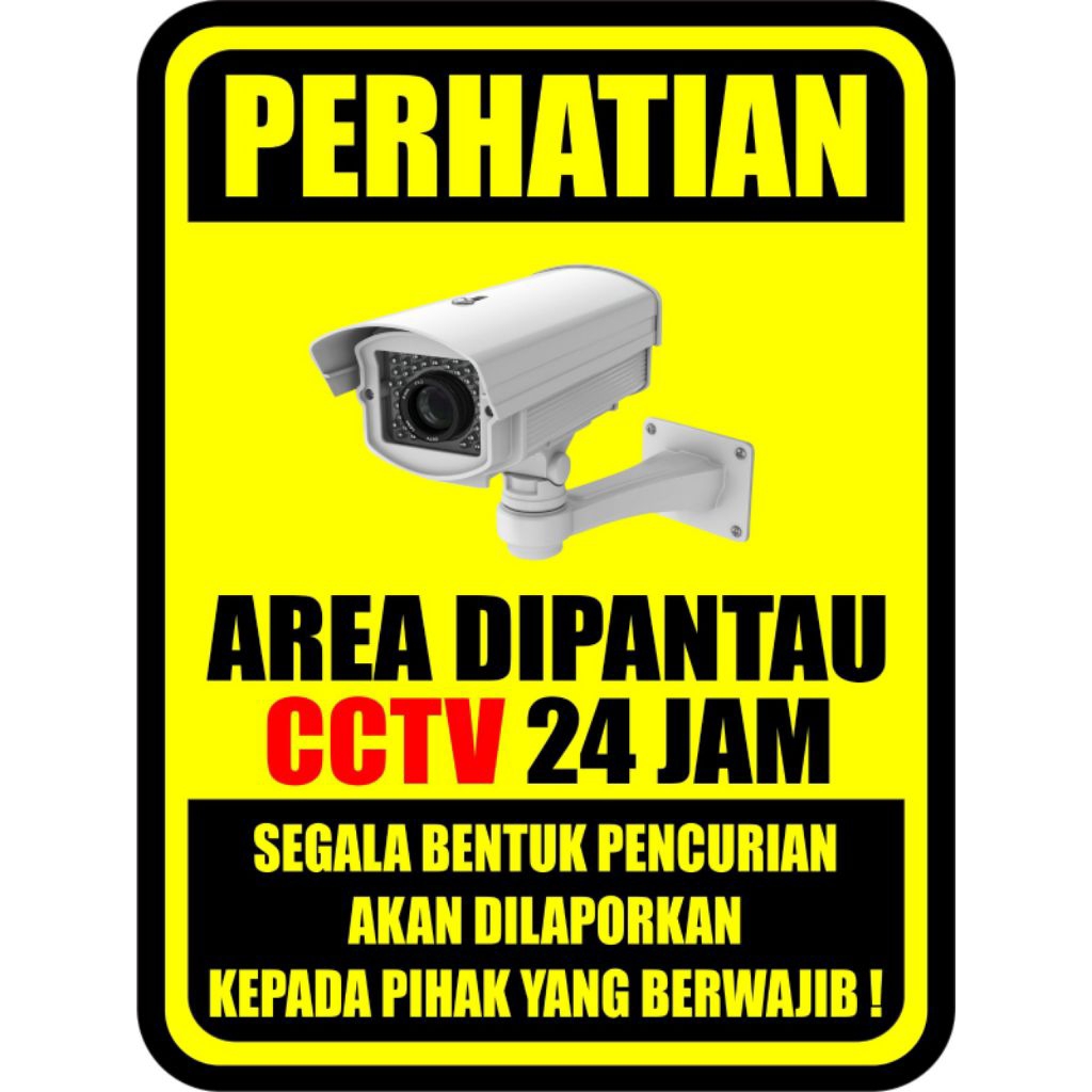 

STIKER PENGAWASAN CCTV 24JAM | Vinyl