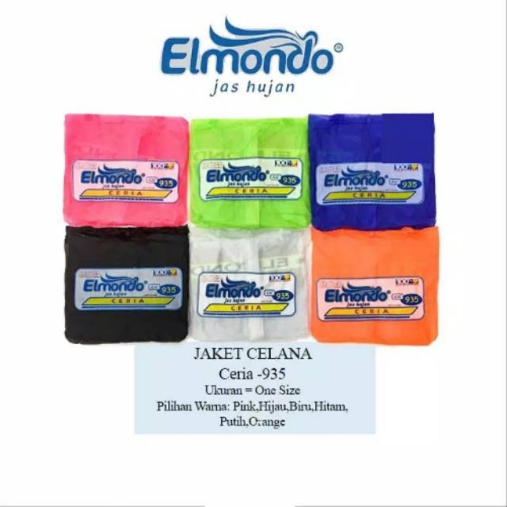 JAS HUJAN ELMONDO / JAS HUJAN /MANTEL/ SETELAN JAS HUJAN