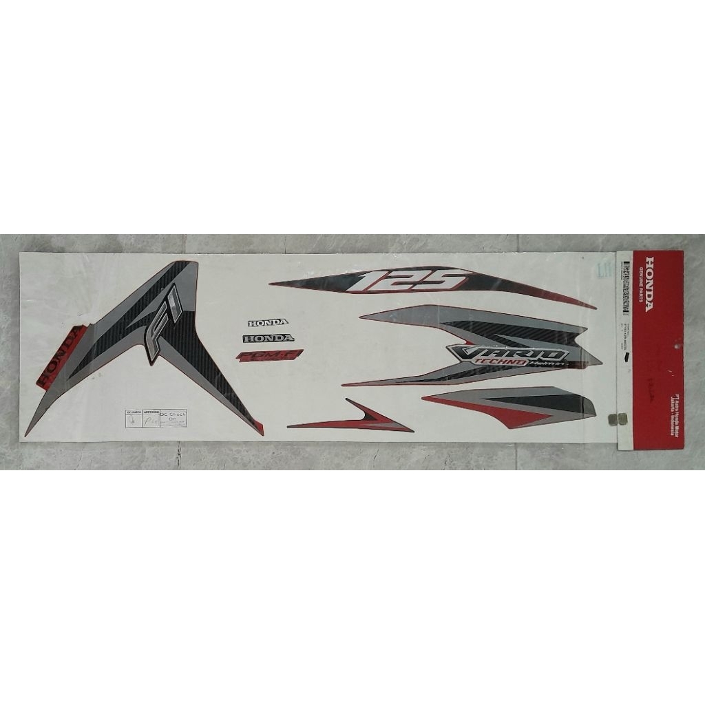 Sticker striping list body honda Vario 125 original baru 871X0-KZR-B00ZBL